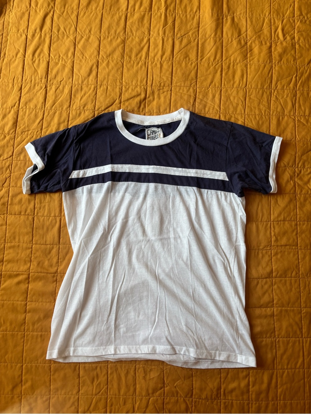 Blue and white camp collection tshirt medium